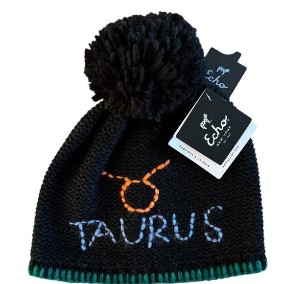 Knit Beanie Taurus Horoscope Astrology Collection Echo New York NWT - Picture 1 of 6